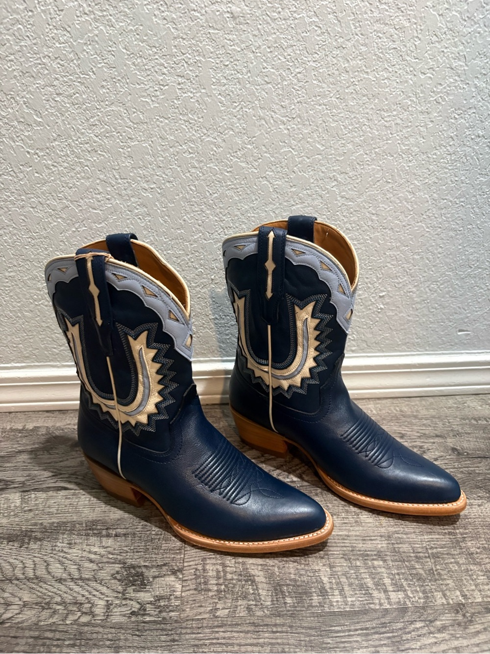 Tecovas Jolene Chambray Blue  Western Boots Size 7.5